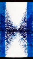 Hourglass, silk/paint, 200x117 cm, 2014